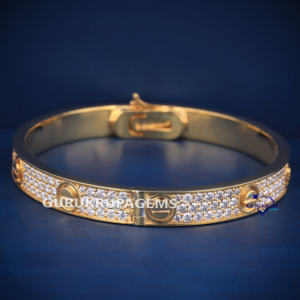 RTS customise bracelet for <b>men</b> and women in gold tone with silver moissanite diamonds jewelry d vvs clarity diamonds - Product Image 3