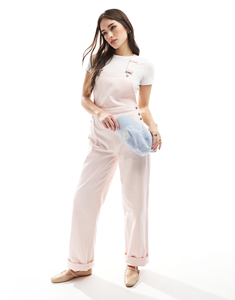 Overoles de mezclilla para mujer, informales, suaves y cómodos, con tirantes ajustables, estilo moderno para el día a día - Product Image 1