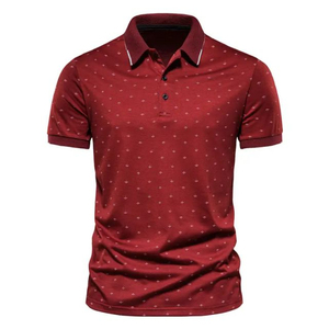 Polo de golf pour homme à séchage rapide avec logo personnalisé, respirant, extensible, tricoté sans couture, brodé, à manches courtes, tee-shirt de performance - Product Image 1