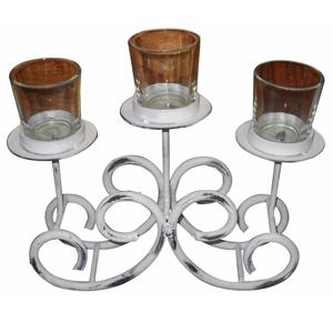 Ensemble de bougeoirs votifs en verre en métal haut de gamme de qualité supérieure Décoration de table de mariage moderne de luxe Décor de table élégant - Product Image 3