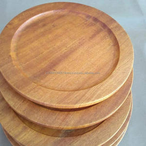 Alta calidad personalizado al por mayor de acacia y mango cargador de madera placa de madera vajilla y vajilla platos con el mejor acabado pulido - Product Image 2