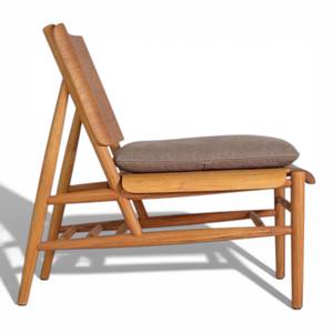 Silla de Jardín de Madera de Teca Sólida de Lujo, Diseño Escandinavo Minimalista, Silla de Patio para Descanso, para Villa, Hotel, Resort - Product Image 6