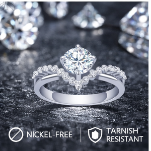 Anillo de Eternidad Apilable de Plata Fina 925 con Diamante Cultivado en Laboratorio de Corte Brillante, Chapado en Rodio, Regalo Perfecto Personalizado - Product Image 3