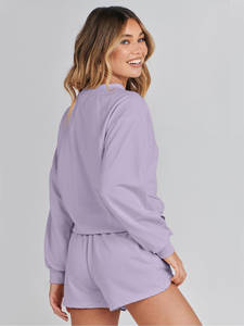 Ensembles de sweat-shirts et shorts respirants de qualité supérieure au meilleur prix, les plus demandés, de la meilleure qualité, ensembles de 2 pièces pour femmes - Product Image 6