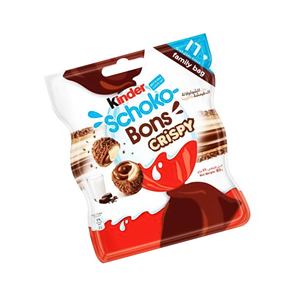 Kinderr Schoko-Bons Crispy 67.2g, Bombones de Chocolate Crujientes con Relleno de Crema Láctea, Dulce Europeo Premium, Sabor Delicioso - Product Image 1