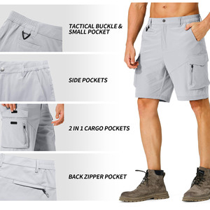 Short de randonnée pour hommes, nouveau style, sur mesure, couleur unie, prix de gros, style décontracté, streetwear, haute qualité - Product Image 5