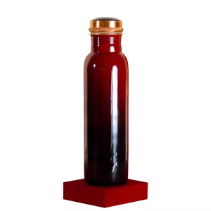 Bouteille d'eau en cuivre Royal Paisley avec imprimé artistique héritage, réutilisable, anti-fuite, bouteille en cuivre de qualité supérieure pour une utilisation quotidienne et le bien-être - Product Image 5