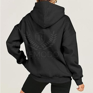 Conjunto de Sudadera con Capucha y Pantalones Cortos de Diseño Personalizado para Invierno, de Secado Rápido, Fibra de Algodón, Manga Larga, Ropa Casual para Mujer - Product Image 5