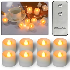 TOOWIN CR2450 Battery-Powered Electronic Candle <b>Lamp</b> for Restaurants and Weddings - Smokeless Simulation Remote Control <b>Mini</b> Tea - Product Image 2
