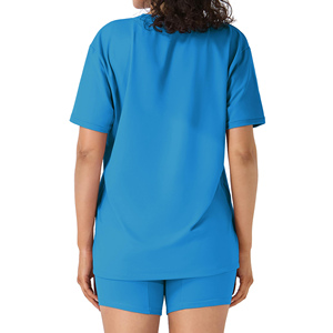Conjunto de Dos Piezas para Mujer, Estilo Urbano, Estampado Personalizado, Corte Holgado, Color Negro, Cómodo y Fácil de Usar, para Verano - Product Image 2