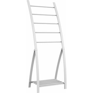 Porte-serviettes en métal design pour salle de bain, avec cadre décoratif, base stable et barres de séchage multi-niveaux - Product Image 1