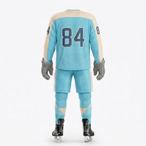ชุดยูนิฟอร์มฮอกกี้น้ำแข็งสำหรับผู้ชาย เสื้อเจอร์ซีย์และกางเกงผ้าที่ทนทาน ระบายอากาศได้ดี สวมใส่สบาย เหมาะสำหรับการฝึกซ้อม การแข่งขัน และทีม - Product Image 4