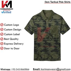 เสื้อโปโลเพ้นท์บอลสไตล์ทหารสำหรับผู้ชาย OEM ผ้าบางเบา ระบายความชื้น ผู้ผลิตสำหรับการสั่งซื้อจำนวนมาก - Product Image 5