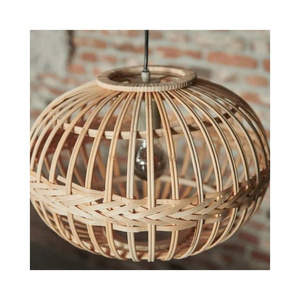 ArtisanCraft Natural Bamboo Ceiling <b>Light</b> Shade With <b>Rustic</b> Elegance - Product Image 1