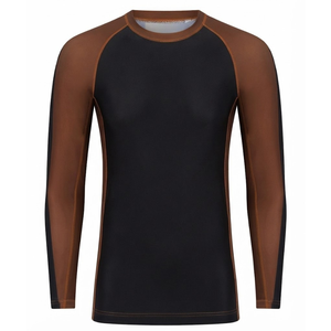 Custom Logo High Quality Wholesale Plain Jiu Jitsu Fitness Swim Shirts Printed Long Sleeve MMA for Men <b>Bjj</b> <b>Rashguard</b> Rash Guard - Product Image 3