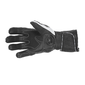 Gants de course en cuir à doigts entiers, design respirant avec empiècements en mesh, fermeture auto-agrippante, unisexe, pour la conduite - Product Image 5
