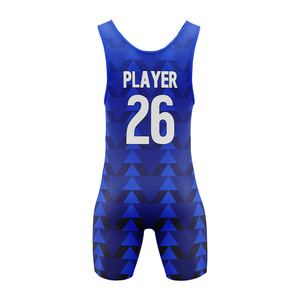 Traje de Lucha Libre Personalizado de Una Pieza con Estampado por Sublimación, Ajustado, de Secado Rápido, Unisex, Diseño Geométrico Rojo, Ropa de MMA para Adultos - Product Image 6