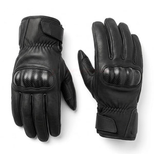 Gants de moto d'hiver en cuir respirant et imperméable, unisexes, à doigts entiers, prix de gros abordable, fabriqués au Pakistan - Product Image 1
