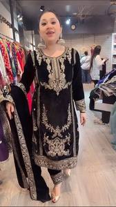 Vestido Afgano Salwar Kameez de Alta Calidad, Viscoso, Moderno, para Todas las Temporadas, de Secado Rápido, con Borde de Encaje y Dupatta, para Bodas y Diwali - Product Image 3