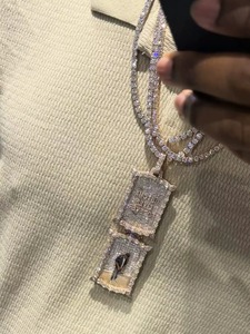 Iced Moissanite Custom Photo Picture Pendant Rose Gold Plated Sterling <b>Silver</b> Luxury Hip Hop Style Men's Memorial Letter <b>Charms</b> - Product Image 6