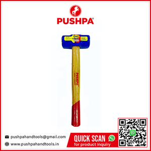 Martillo de doble cara profesional de primera calidad con mango de fibra de madera y cabeza de acero forjado de alto carbono, grado industrial para uso industrial. - Product Image 2