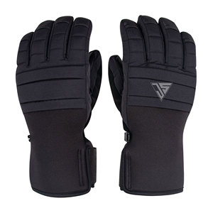 Gants de ski thermiques pour homme, spécial hiver, 100% polyester, tissu imperméable, doublure en polaire douce, style uni, chauffe-mains, noir - Product Image 1