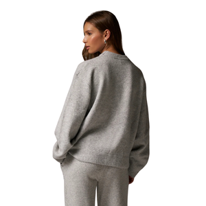 Womens Round Neck Tracksuit <b>Set</b> Side Pockets Top Wide Straight Leg Trousers Elastic Waist Relaxed <b>Two</b> <b>Piece</b> <b>Lounge</b> Travel Outfit - Product Image 2