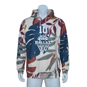 Sweat à capuche personnalisé pour l'hiver, broderie par sublimation, impression intégrale 3D, polaire polyester uni, streetwear - Product Image 5