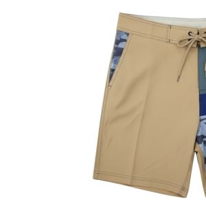 กางเกงขาสั้นชายหาดแห้งเร็ว สีกากี ลายบล็อกสี ดีไซน์สั่งทำได้ ชุดเล่นเซิร์ฟ รุ่นใหม่ ระบายอากาศได้ดี - Product Image 3