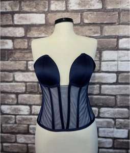 Vintage Women's Overbust Corset Tops Sexy Shapewear Breathable Eco-Friendly Leather for Plus Sizes <b>Tummy</b> <b>Control</b> Medium <b>Control</b> - Product Image 1