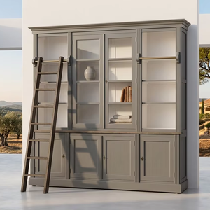 Bravyn Eco-Friendly Durable Library Cabinet <b>Solid</b> Teak <b>Wood</b> Open Shelf Minimalist Natural Finish <b>Bookcase</b> for Living Room Study - Product Image 1