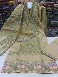 2022 Venta caliente indio/pakistaní de 3 piezas Salwar Kameez última colección en seda para ropa de fiesta - Product Image 5