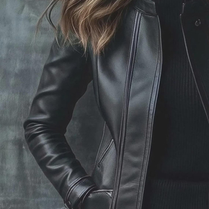 Chaqueta Acolchada de Piel de Oveja Genuina para Mujer, Forro Suave de Cuero Premium, Ropa de Invierno Cálida, Informal, a la Moda e Impermeable - Product Image 6