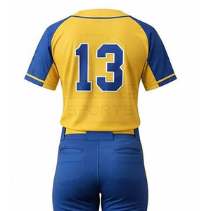 Uniforme de softball couleur unie le plus vendu, 100 % polyester, séchage rapide, respirant, léger, design personnalisé, tenue d'équipe sur mesure - Product Image 4