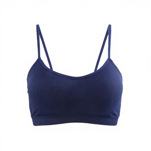 Lightweight Comfortable Breathable Front Logo High Elastic Medium Support Backless U-NECK Four-Way Stretch Removable Sports Bra - Product Image 3