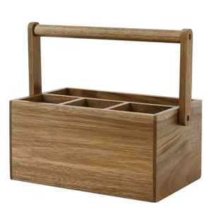 Expandable Bamboo Drawer Cutlery Organizer <b>Adjustable</b> Kitchen Utensil Tray Spoon Fork Knife Storage Divider - Product Image 6