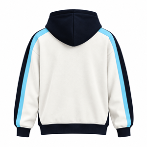 เสื้อฮู้ดผ้าฝ้ายฟลีซสีสันตัดกันแบบยูนิเซ็กส์ เสื้อกันหนาวแบบสวมหัวลำลอง สปอร์ตแวร์ สตรีทแวร์ - Product Image 1