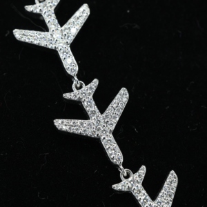 Iced 1.5mm Brilliant Cut Moissanite Tennis Chain Necklace Cross Design 925 Sterling Silver for Certified Gift Option Trendy - Product Image 5