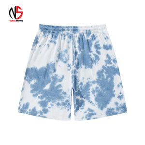 Shorts streetwear tricotés à séchage rapide en toile polyester/coton tie-dye pour hommes, design personnalisé, différentes couleurs, chez NURAK en 2026 - Product Image 2