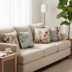 6PC Modern Cream <b>and</b> <b>Black</b> Pillow <b>Cover</b> Set Abstract Decorative <b>Cushion</b> Cases for Sofa <b>and</b> Bed - Product Image 2