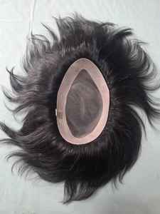 วิกผมคุณภาพสูง Remy Indian Water Wave ของ Taz Hair สำหรับผู้ชาย ระบบฐานโมโนนุ่ม ผลิตในบังกลาเทศ ทรงลอนลึกแบบหลวม - Product Image 5