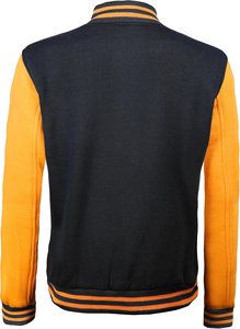 Wholesale Customized Men's Winter Varsity Jacket Slim Fit Quick Dry <b>Covered</b> <b>Button</b> Closure Wool Lining Custom Logo Positions - Product Image 3
