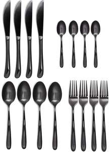 Utensilios de acero inoxidable de grado alimenticio  Cubiertos duraderos para cenar  Juego de cubiertos metálicos reutilizables  Vajilla ecológica  Resistente a la corrosión - Product Image 4