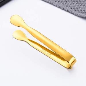 Wholesale Custom Eco-friendly Modern Mini Ice <b>Tongs</b> 11cm Stainless Steel Sugar <b>Tongs</b> Gold Finish Bar and <b>Serving</b> Tool - Product Image 3