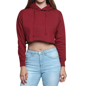 Sudadera con Capucha Corta para Mujer, Estilo Vintage, Color Sólido, Manga Larga, Logotipo Bordado en la Parte Delantera, Transpirable, de Secado Rápido, Cuello Alto, Marca Hivo Sports - Product Image 2