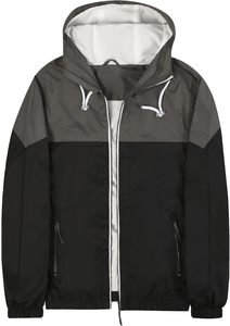 Veste coupe-vent imperméable à capuche pour homme, vert olive, décontractée, fermeture éclair, polyester, coupe classique, logo personnalisé - Product Image 4