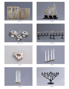 Figurine d'arbre de Noël en métal doré avec étoile sur le dessus, porte-bougie à 4 bras noir pour bougies chauffe-plat, accessoires de décoration de Noël et de Pâques, cadeau - Product Image 6