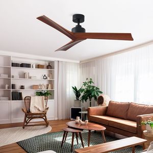 Ventilador de techo negro de perfil bajo de 52 pulgadas sin luz - Product Image 5