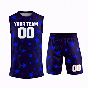 Conjunto de Camisetas de Fútbol Americano Personalizadas con Impresión Digital para Adultos, Sin Mangas, de Secado Rápido, con Diseño de Estrellas, 100% Poliéster - Product Image 3