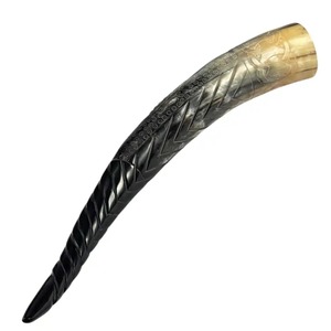 Top Selling Handmade Buffalo Horn Glass Mug Rustic Viking Drinking Tankard for Beer Coffee <b>Whisky</b> and Wine Use - Product Image 2